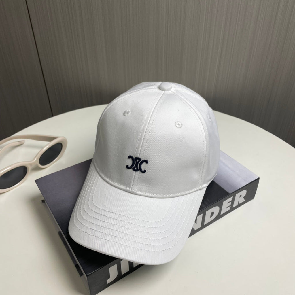 CELINE BASEBALL CAP 910977 IN WHITE CANVAS