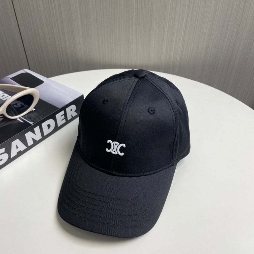 CELINE BASEBALL CAP 910979 IN BLACK CANVAS