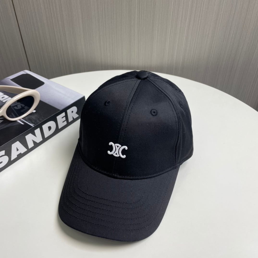 CELINE BASEBALL CAP 910979 IN BLACK CANVAS