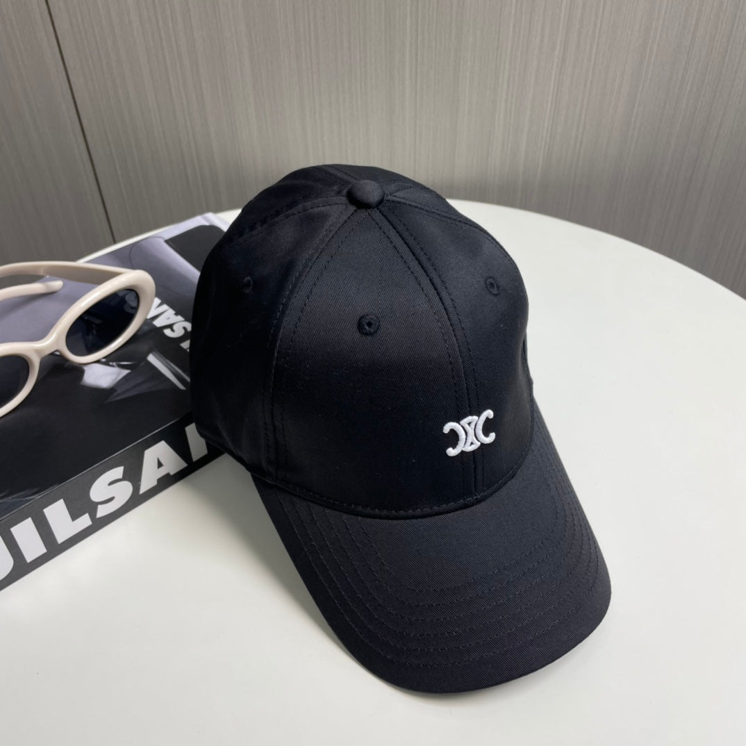 CELINE BASEBALL CAP 910979 IN BLACK CANVAS