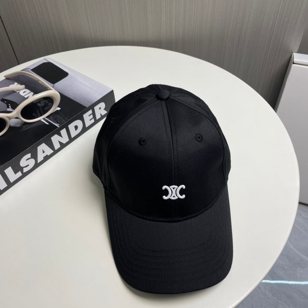 CELINE BASEBALL CAP 910979 IN BLACK CANVAS