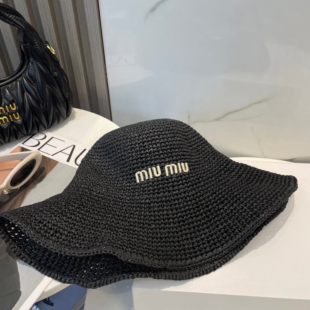 MIUMIU 26S WOVEN BUCKET HAT 339647