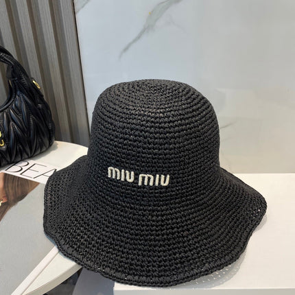 MIUMIU 26S WOVEN BUCKET HAT 339647