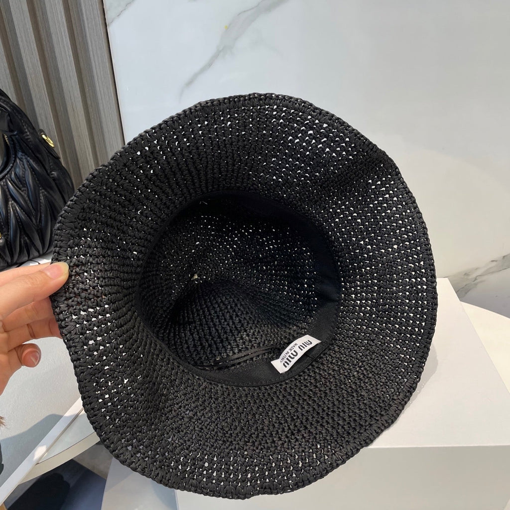 MIUMIU 26S WOVEN BUCKET HAT 339647