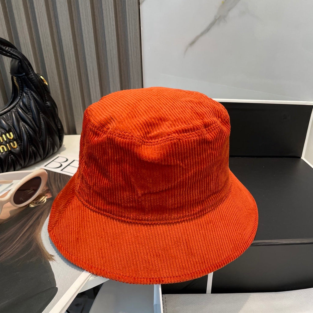 MIUMIU BUCKET IN ORANGE VELVET WITH LOGO