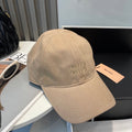 MIUMIU BASEBALL CAP IN BEIGE FABRIC BRAND EMBROIDERY