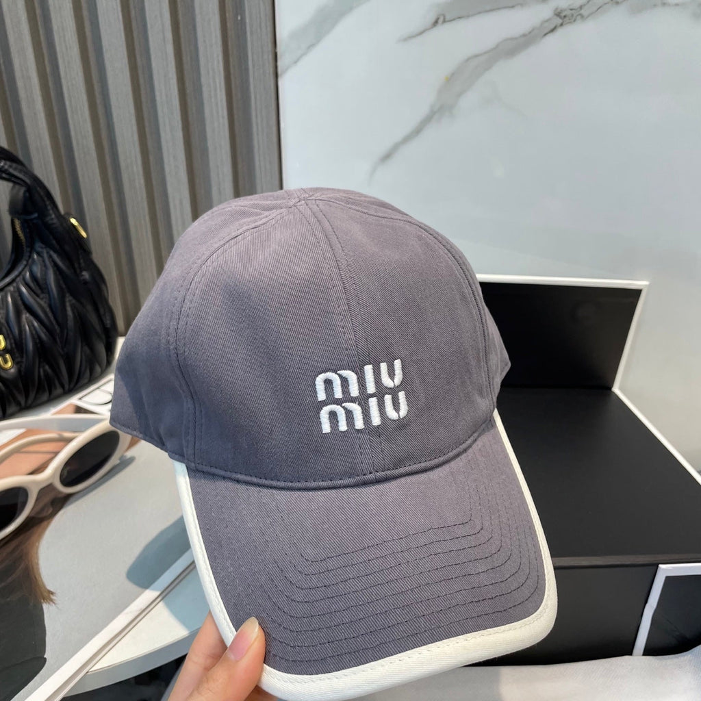 MIUMIU BASEBALL CAP IN GREY FABRIC STYLE 3