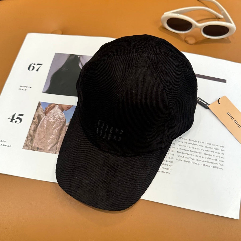 MIUMIU VELVET BASEBALL CAP STYLE 63