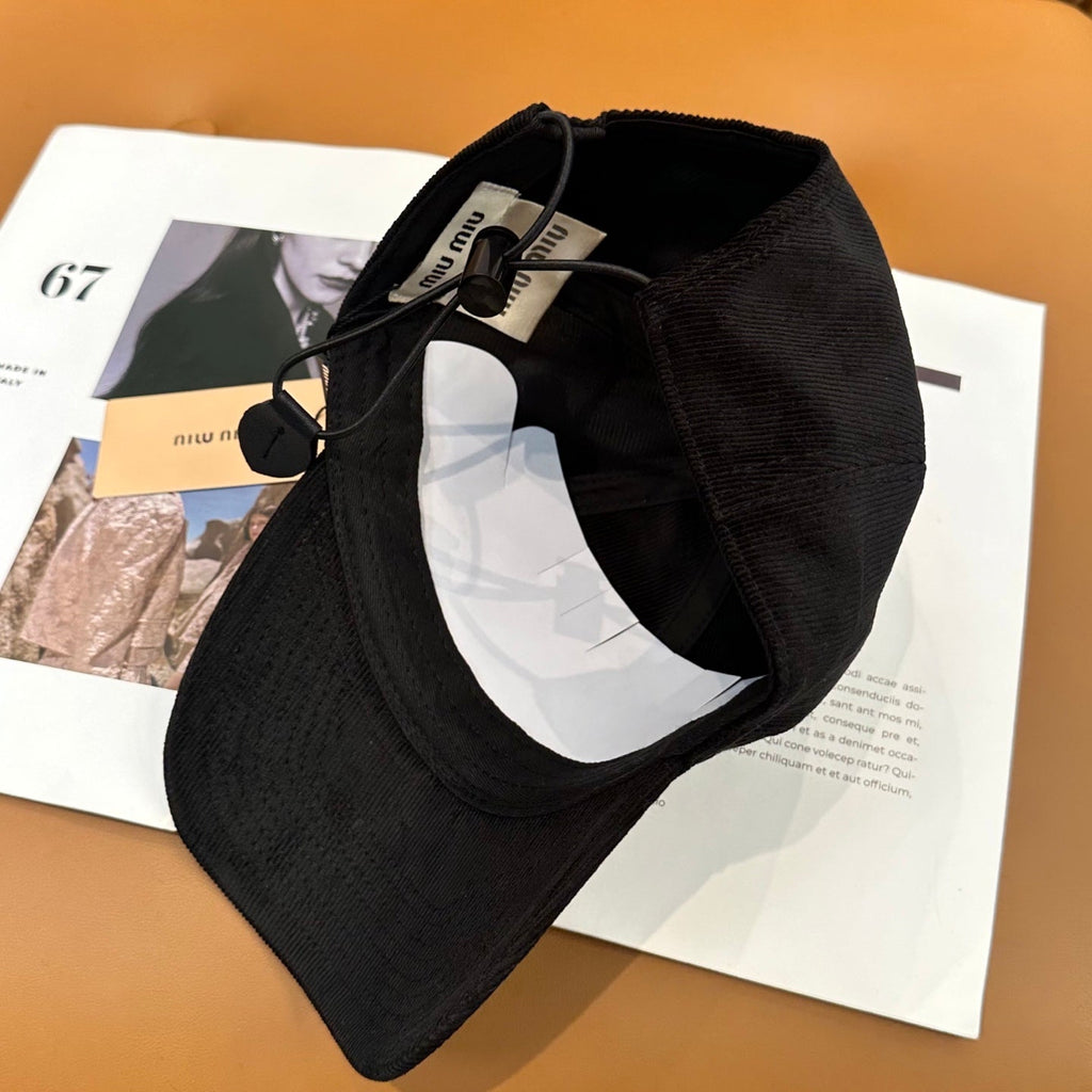 MIUMIU VELVET BASEBALL CAP STYLE 63