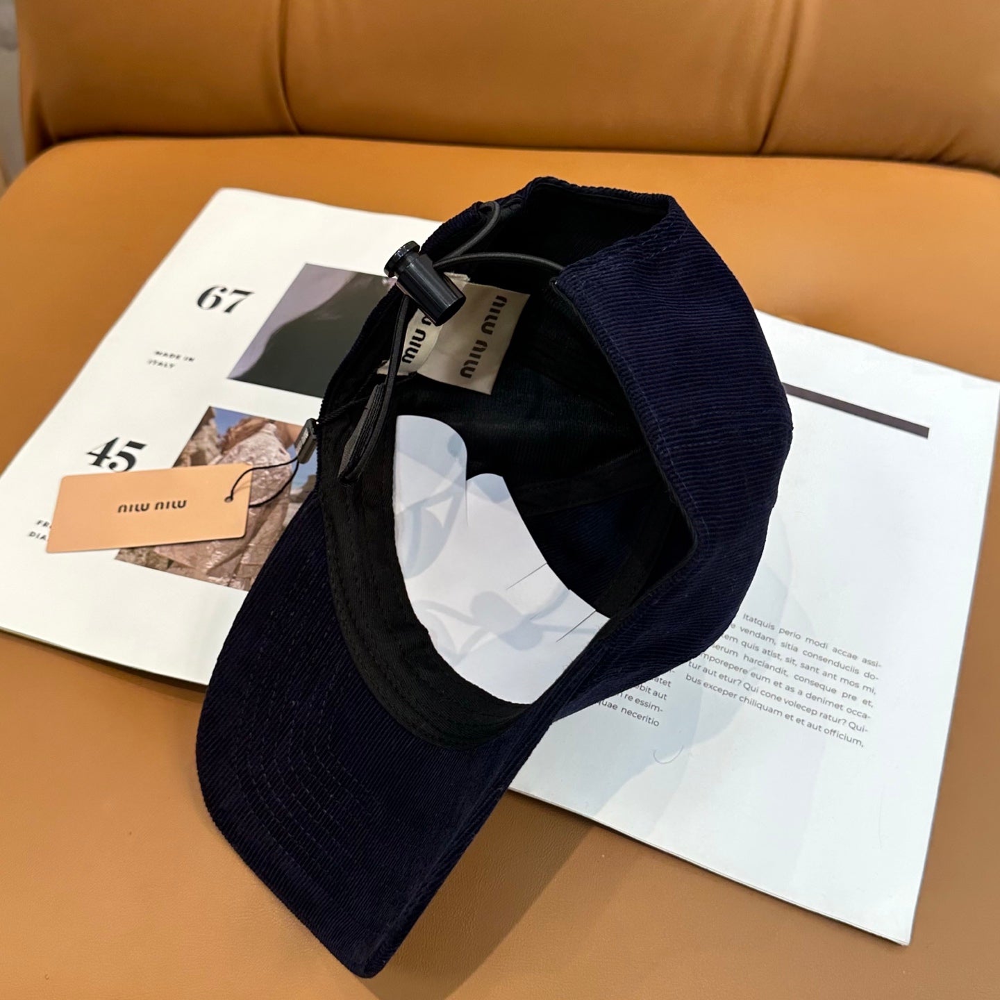 MIUMIU VELVET BASEBALL CAP STYLE 62