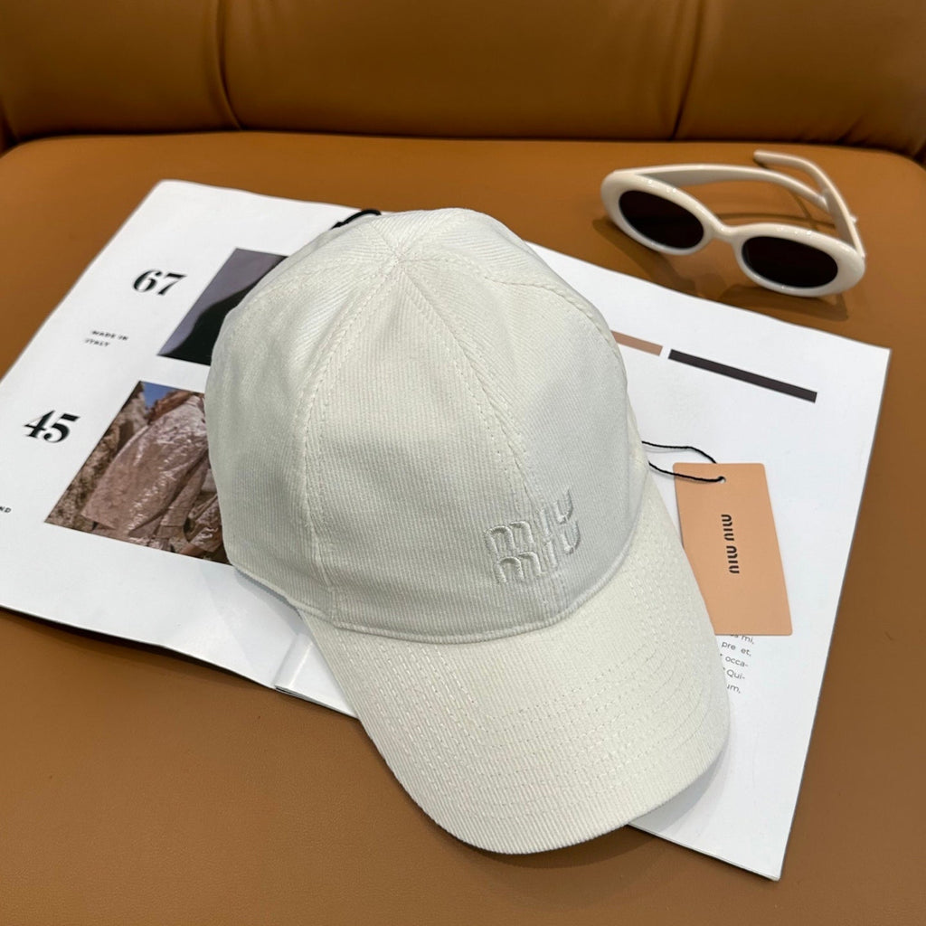 MIUMIU VELVET BASEBALL CAP STYLE 58