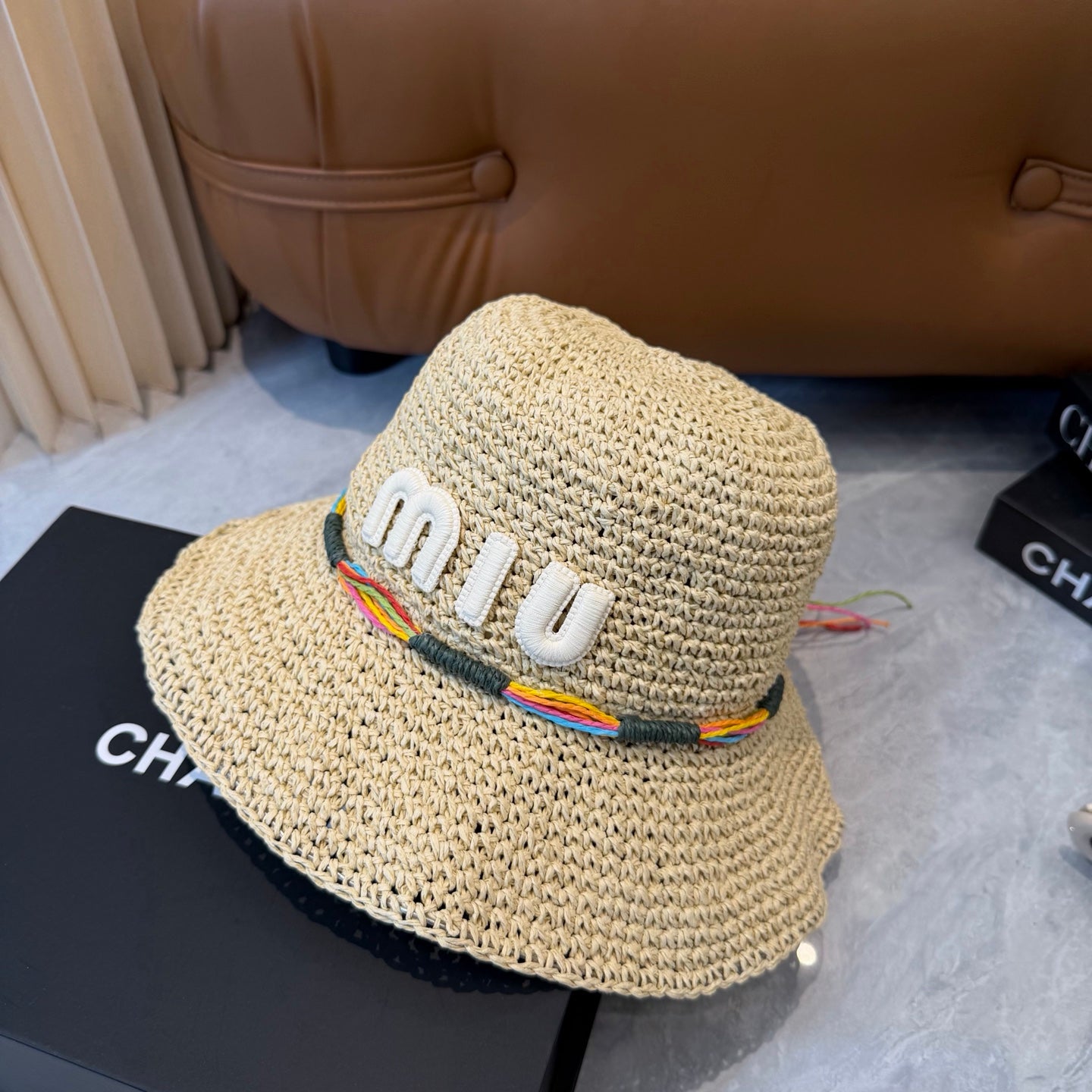 MIUMIU 26S STRAW BUCKET HAT 345226