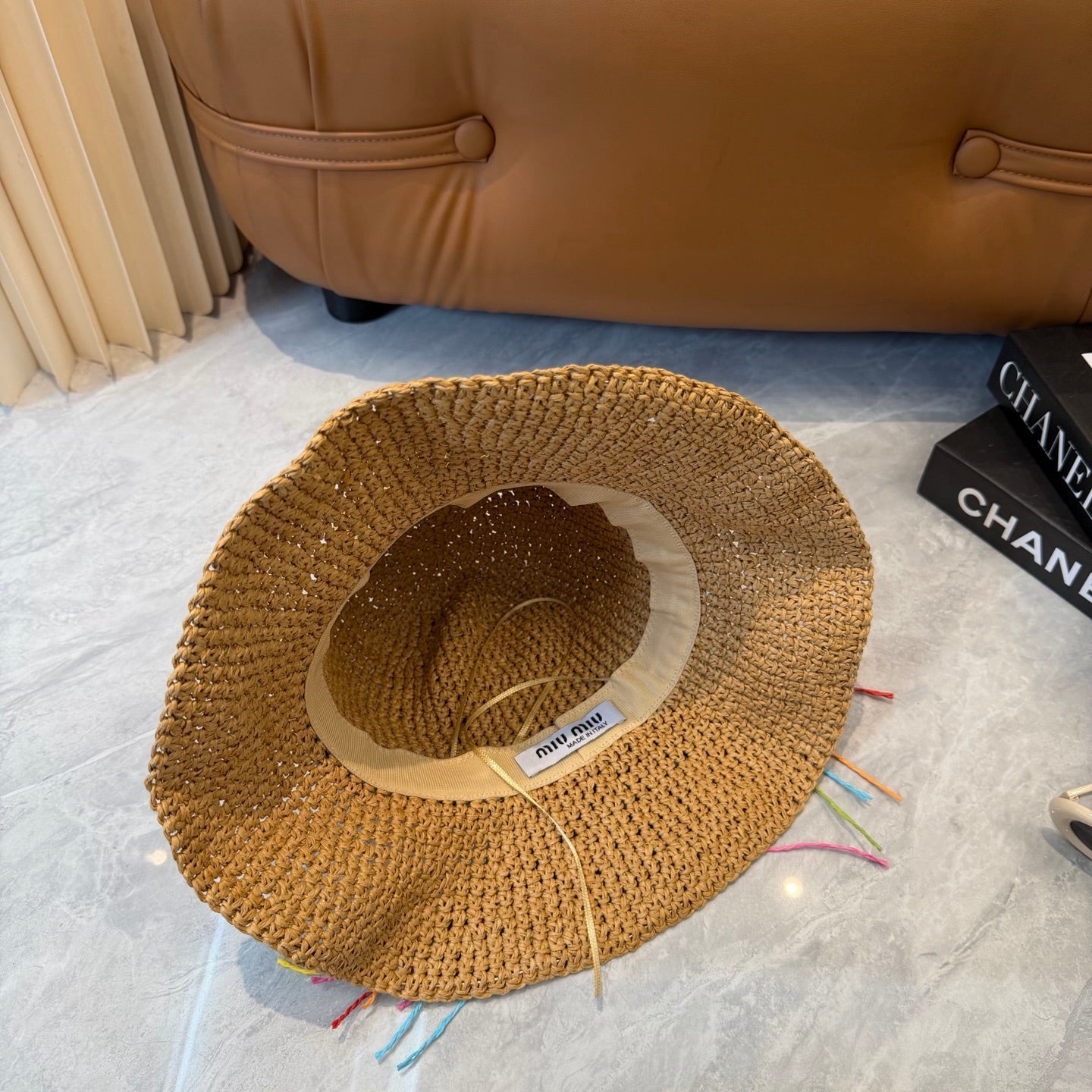 MIUMIU 26S STRAW BUCKET HAT 345227