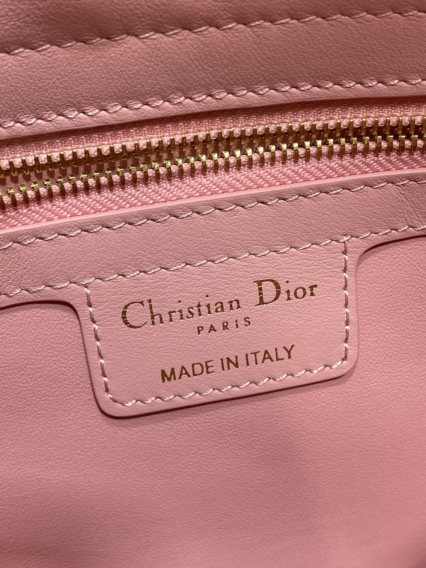 DIOR CIGALE BAG 28 IN PINK CALFSKIN GOLD HARDWARE