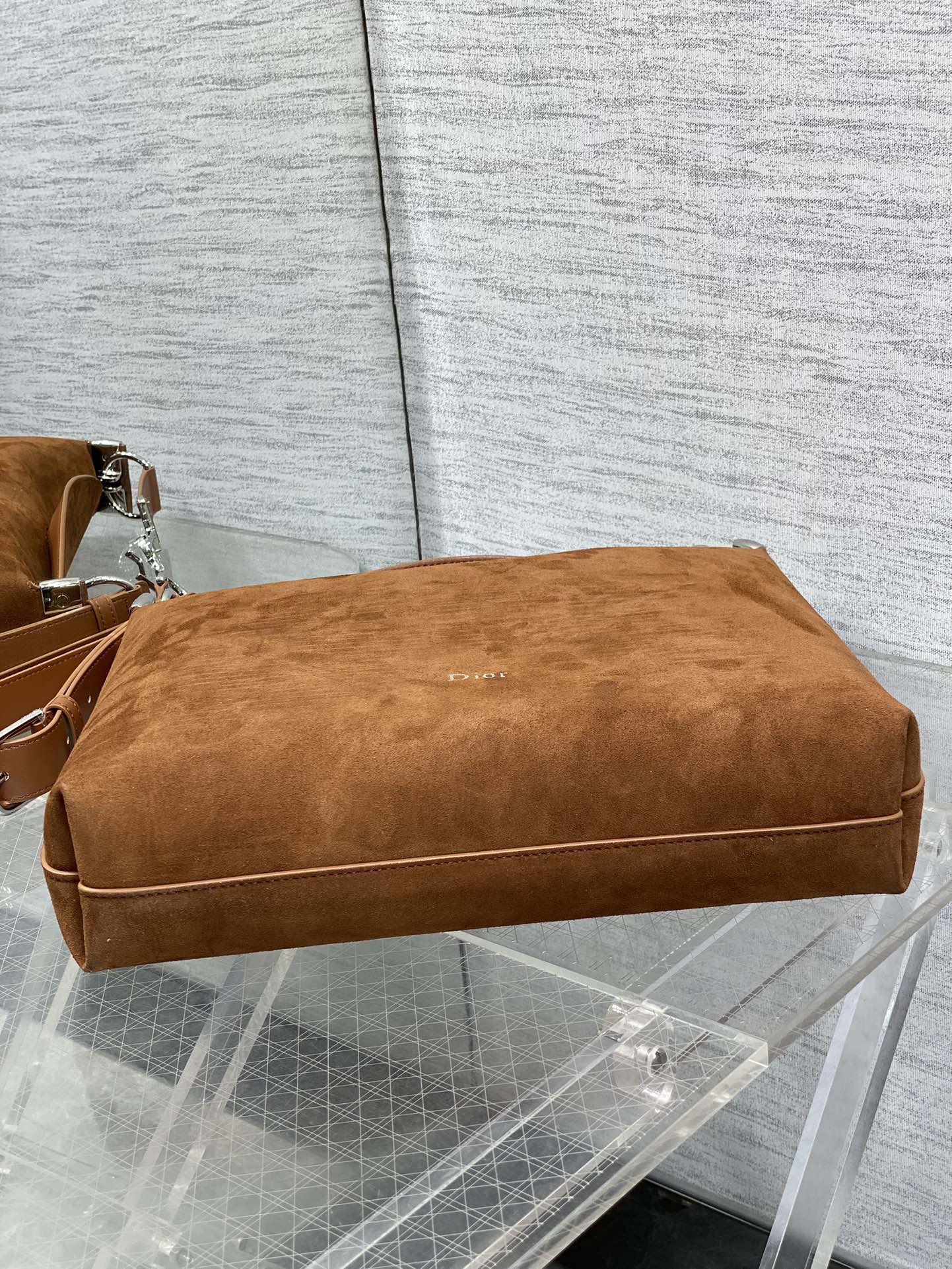 DIOR 26S MEDIUM BAG 31 IN LIGHT BROWN SUEDE