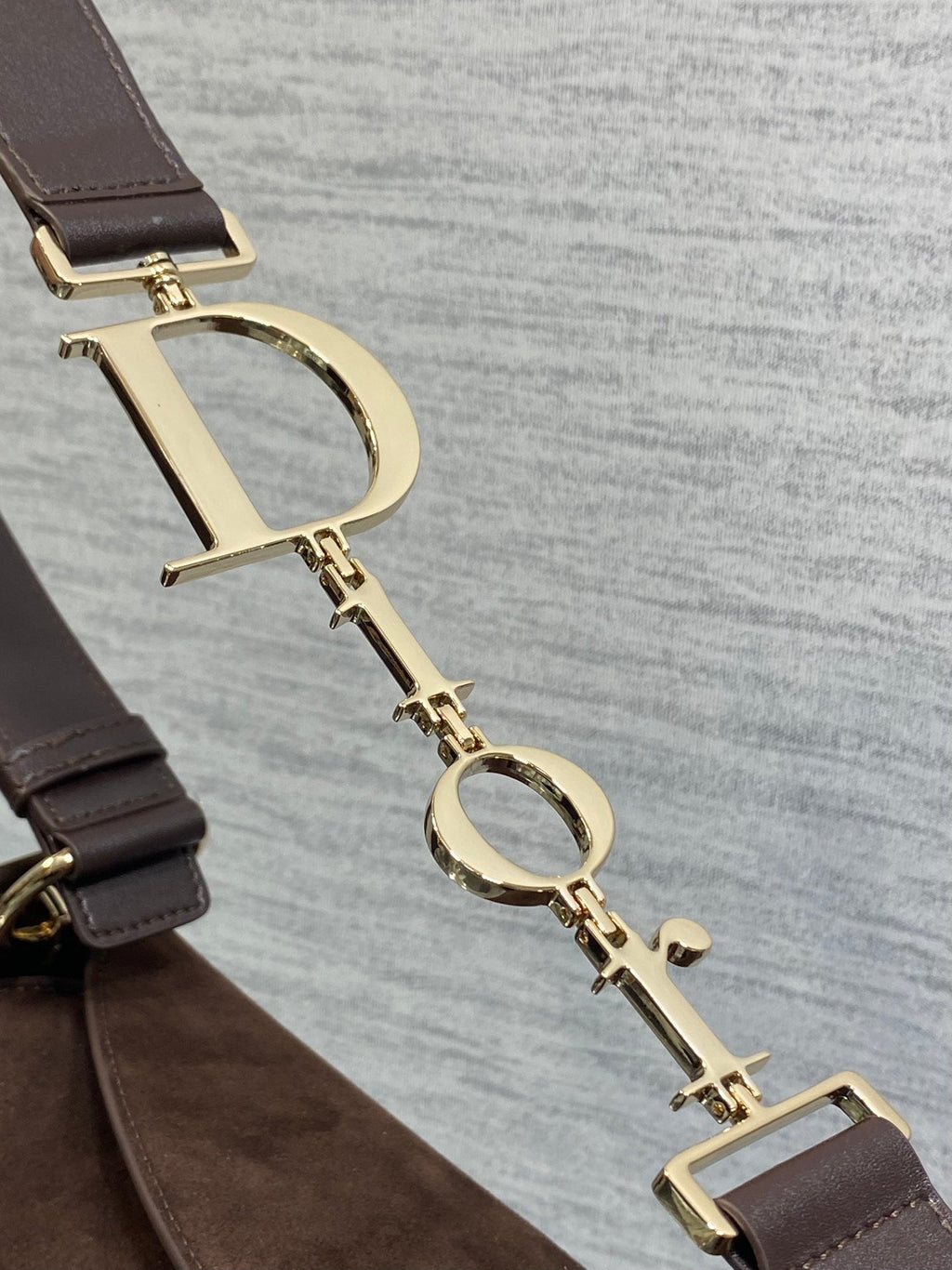 DIOR 26S MEDIUM BAG 31 IN DARK BROWN SUEDE