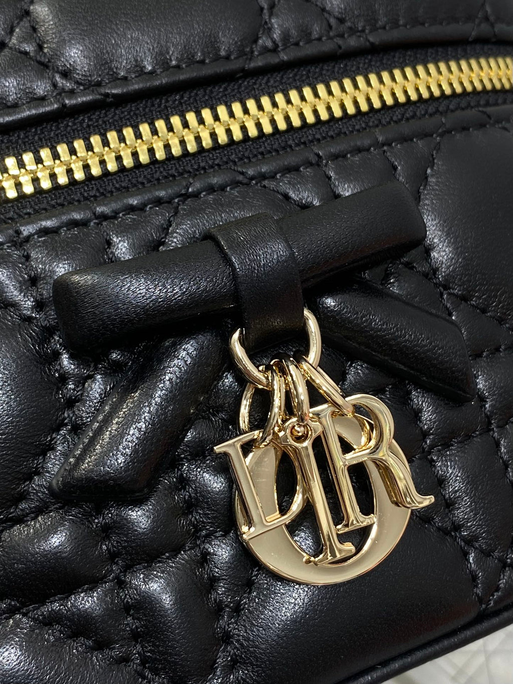DIOR 26S MINI VANITY 17 IN BLACK LAMBSKIN