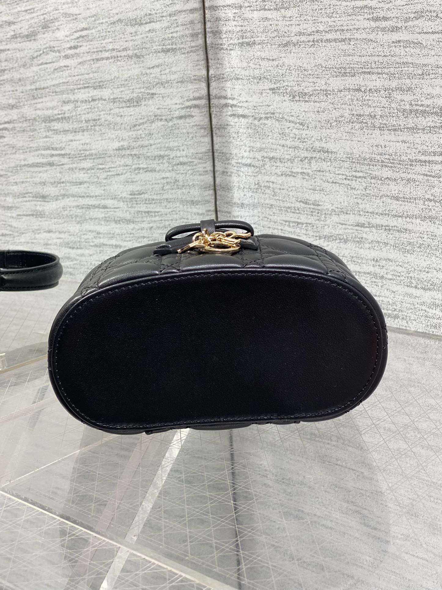 DIOR 26S MINI VANITY 17 IN BLACK LAMBSKIN