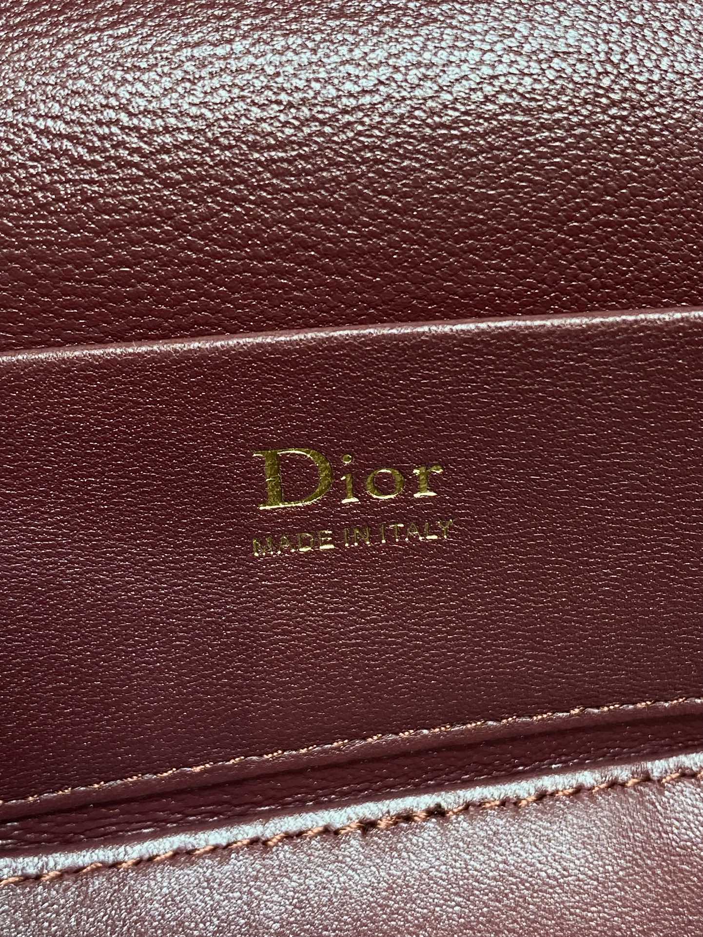 DIOR 26S MINI VANITY 17 IN BURGUNDY LAMBSKIN