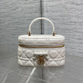 DIOR 26S MINI VANITY 17 IN WHITE LAMBSKIN