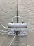 DIOR 26S MINI VANITY 17 IN LIGHT GREY LAMBSKIN
