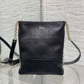 DIOR 26S TRIANON BAG 20 IN BLACK LAMBSKIN