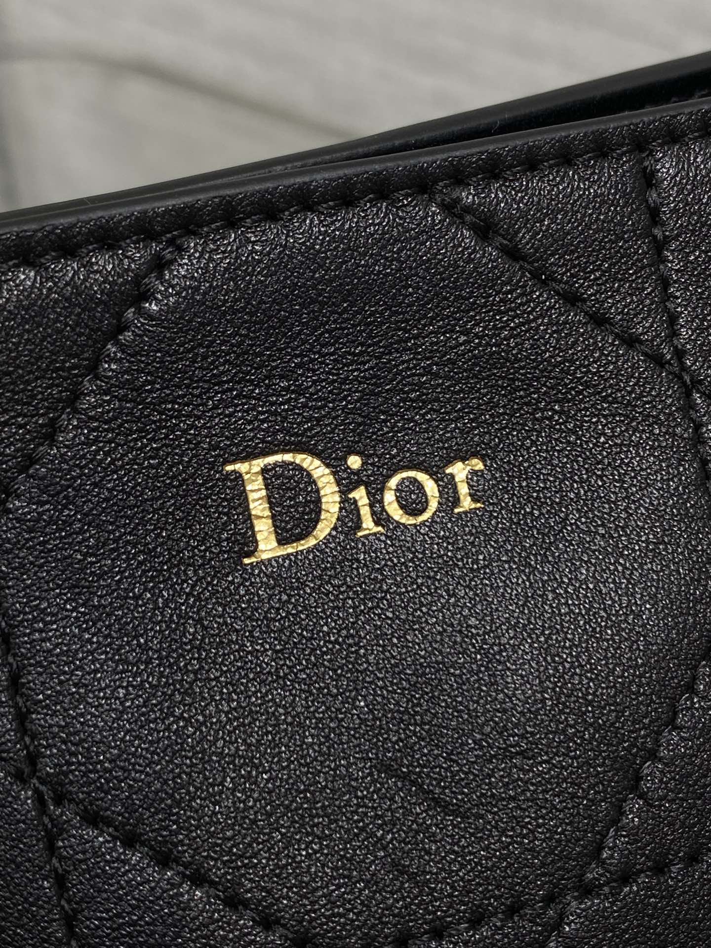 DIOR 26S TRIANON BAG 20 IN BLACK LAMBSKIN
