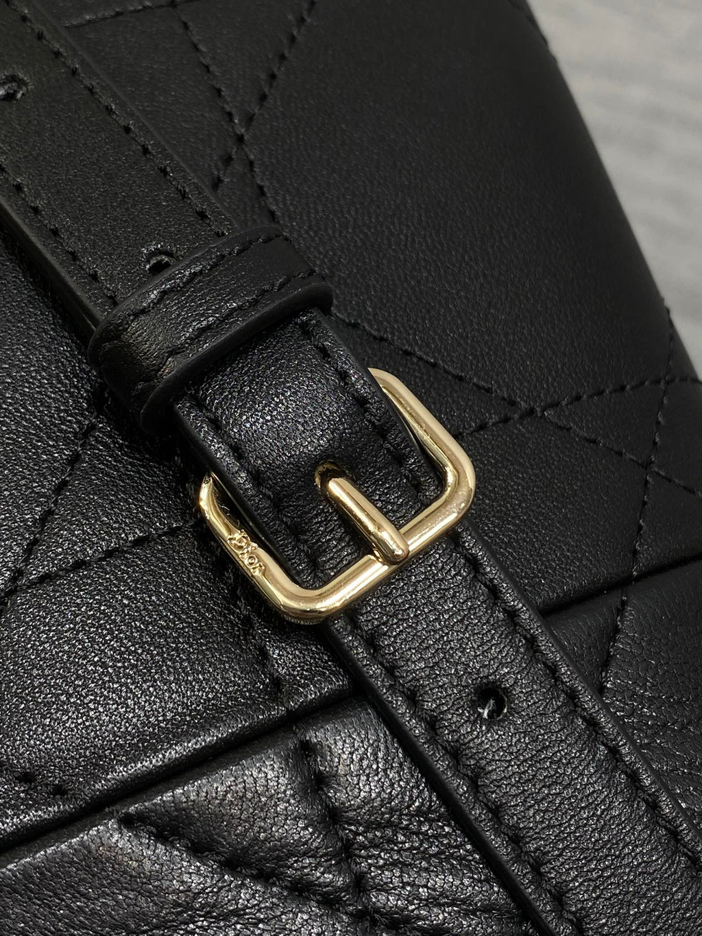 DIOR 26S TRIANON BAG 20 IN BLACK LAMBSKIN