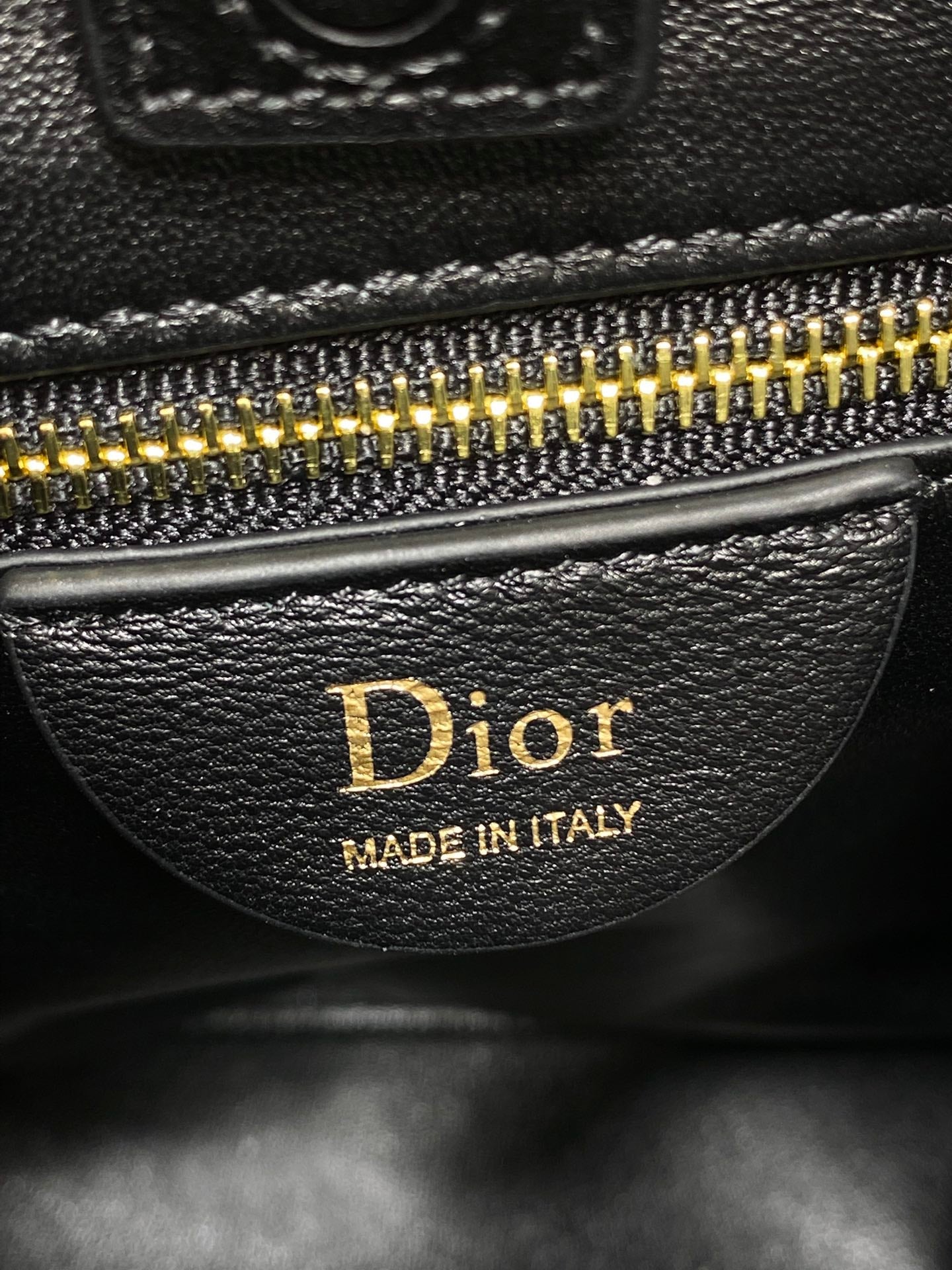 DIOR 26S TRIANON BAG 20 IN BLACK LAMBSKIN