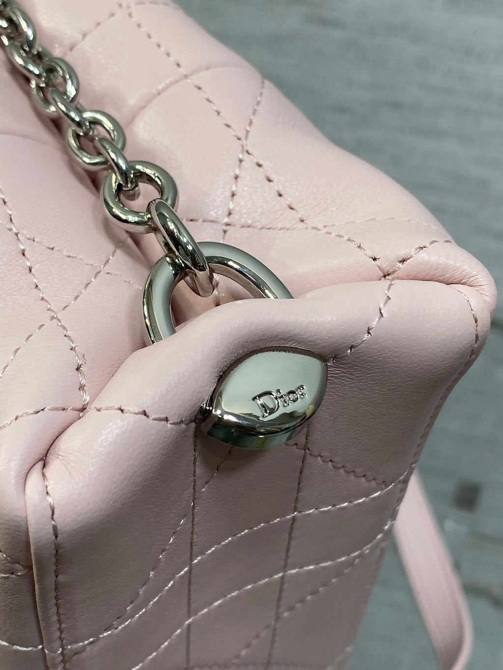 DIOR 26S TRIANON BAG 20 IN LIGHT PINK LAMBSKIN