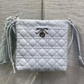 DIOR 26S ADIORABLE BUCKET BAG 20 IN LIGHT BLUE LAMBSKIN