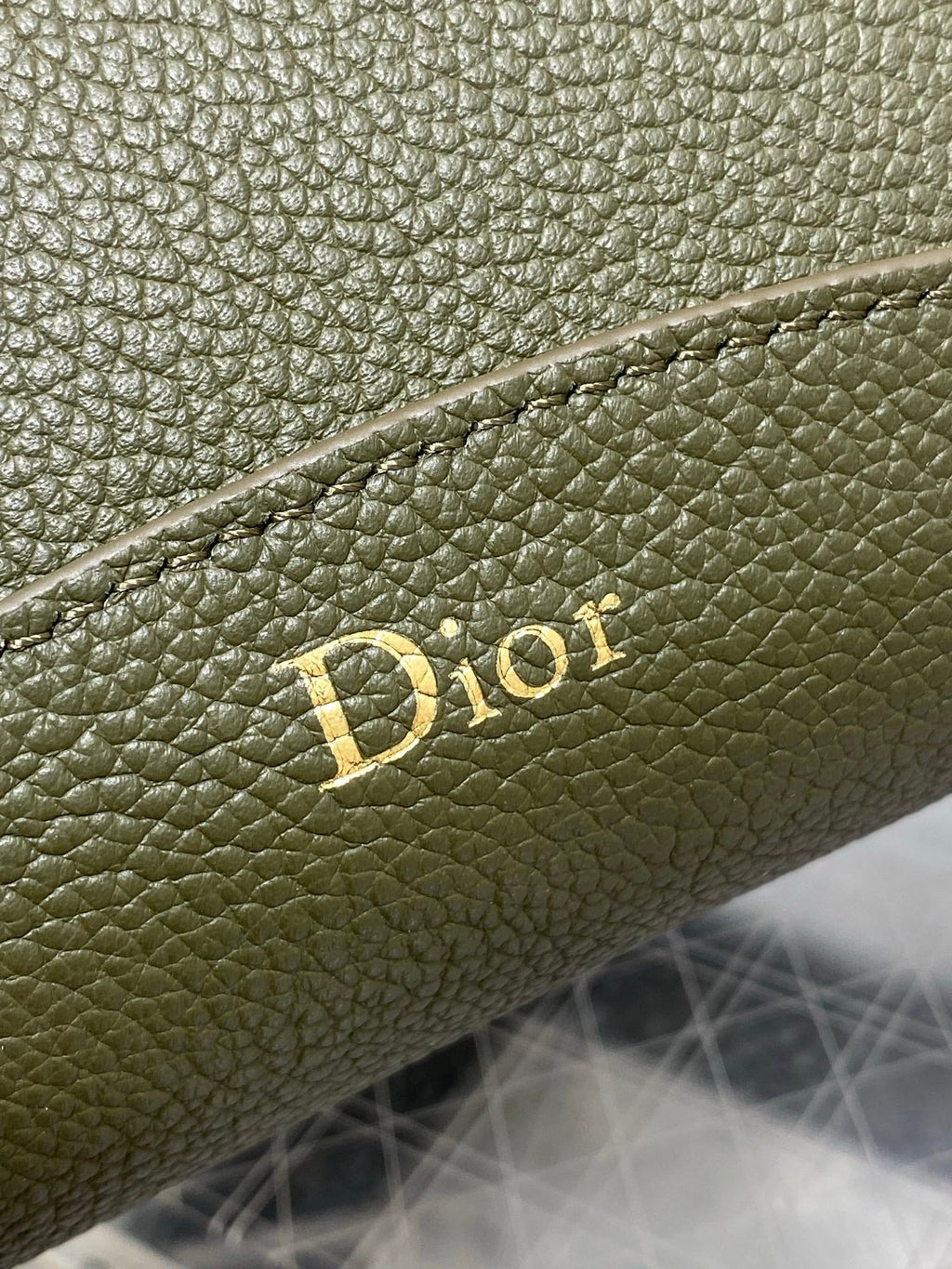 DIOR 26S MEDAILLON BUCKET BAG 26 IN MOSS GREEN CALFSKIN