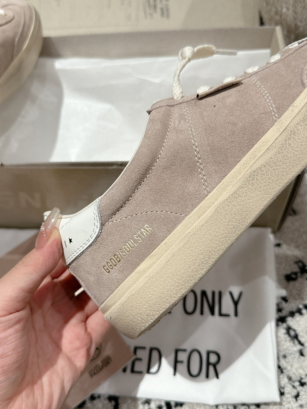SOUL STAR SNEAKERS IN PINK SUEDE WHITE HEEL TAB