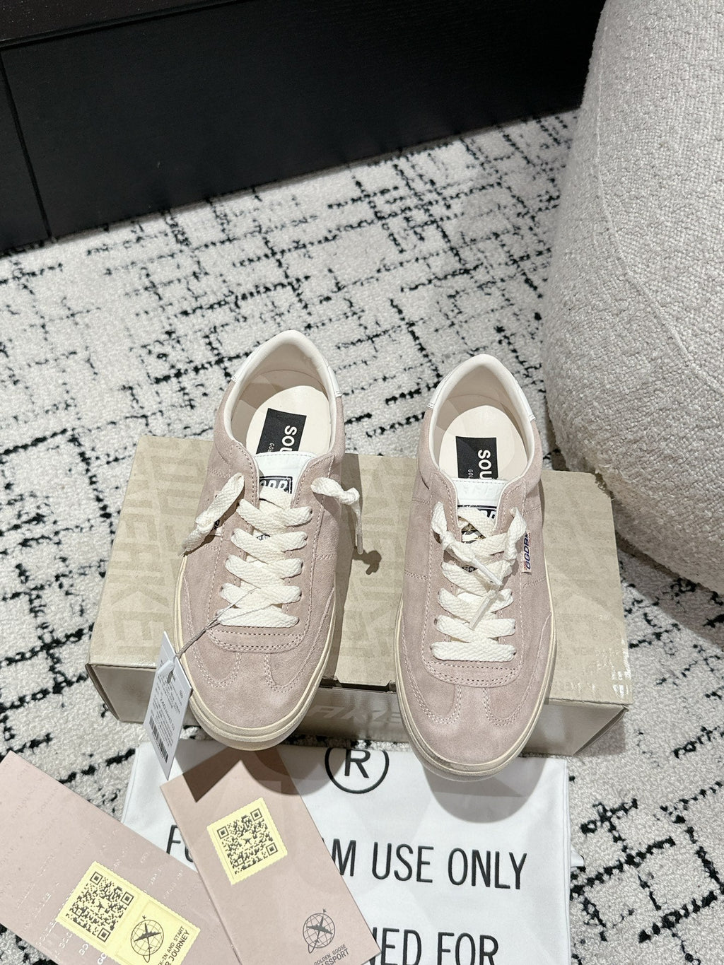 SOUL STAR SNEAKERS IN PINK SUEDE WHITE HEEL TAB