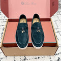 LP 26S SUMMER CHARMS WALK LOAFER IN DEEP TEAL GREEN SUEDE GOLD HARDWARE
