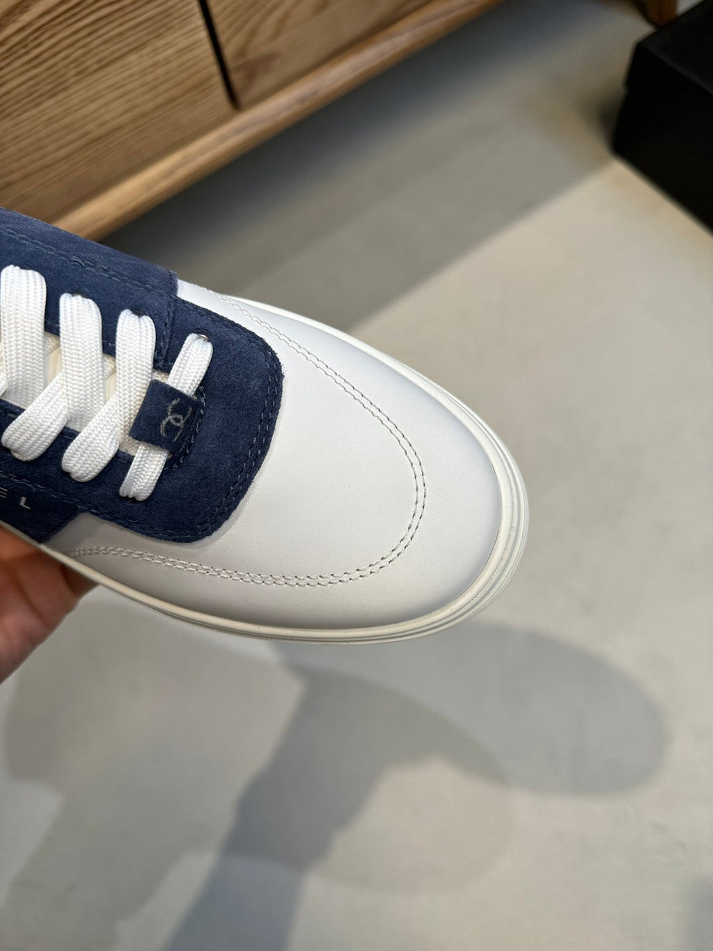 CC SNEAKERS TRAINERS BLUE SUEDE LEATHER