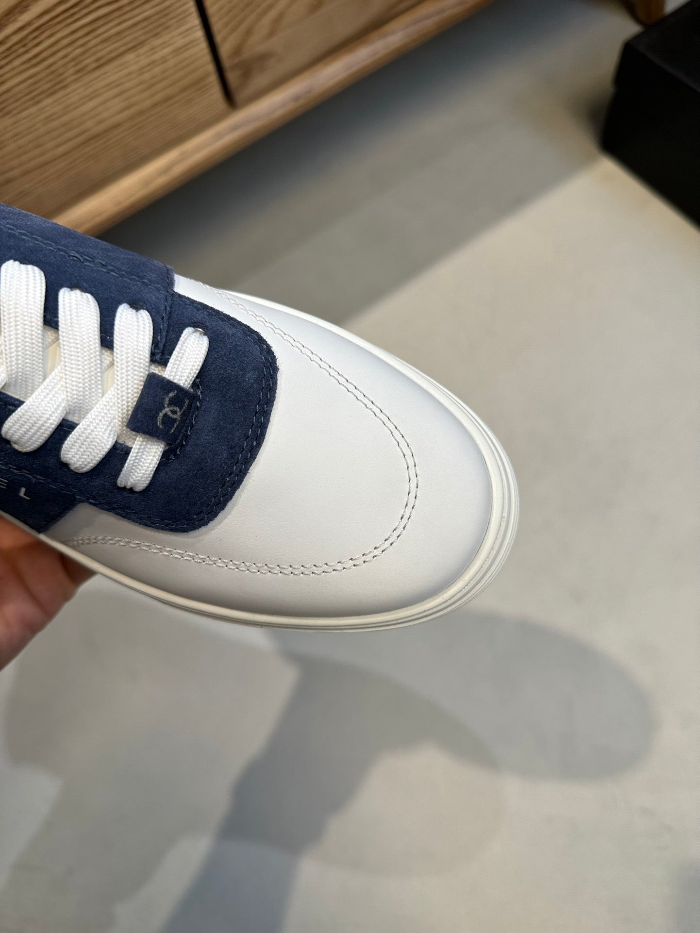 CC SNEAKERS TRAINERS BLUE SUEDE LEATHER