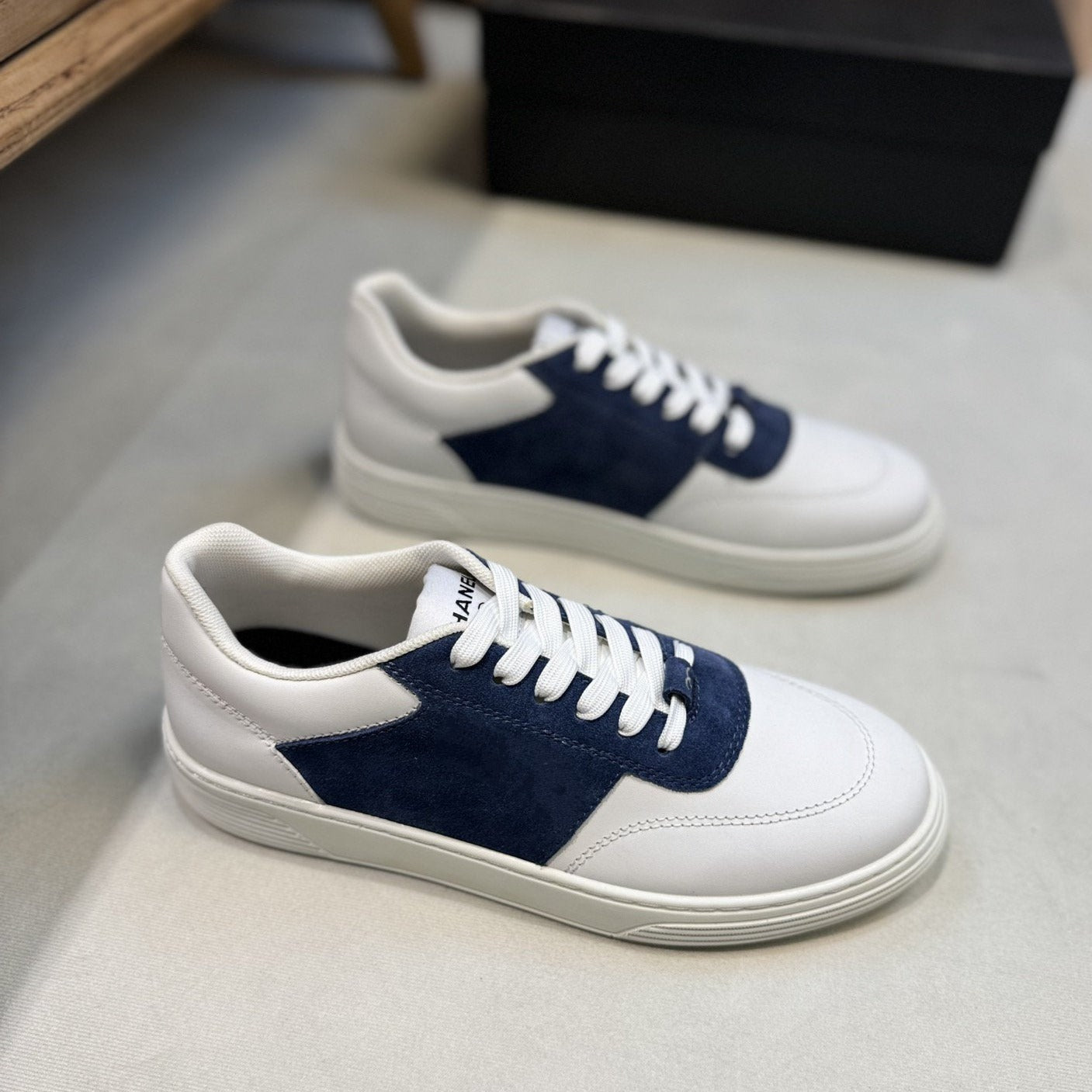 CC SNEAKERS TRAINERS BLUE SUEDE LEATHER