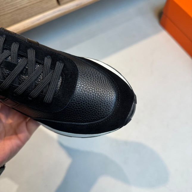 HM INTERACTIVE LACE-UP SNEAKER BLACK CALFSKIN
