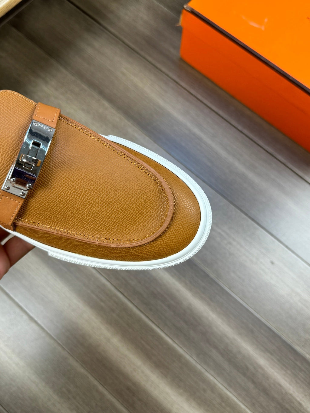 HM GAME SLIP-ON SNEAKER OCHRE CALFSKIN