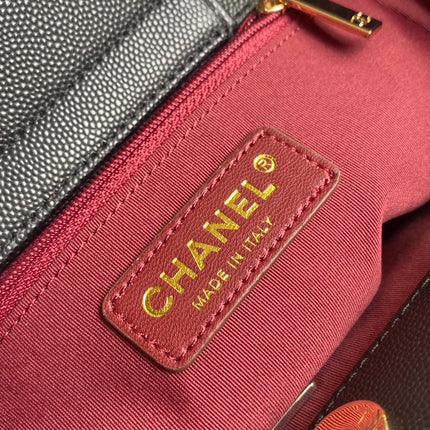 CHANEL 26S QUILTED LARGE SHOPPING TOTE 39 IN BLACK CAVIAR CALFSKIN GOLD HARDWARE