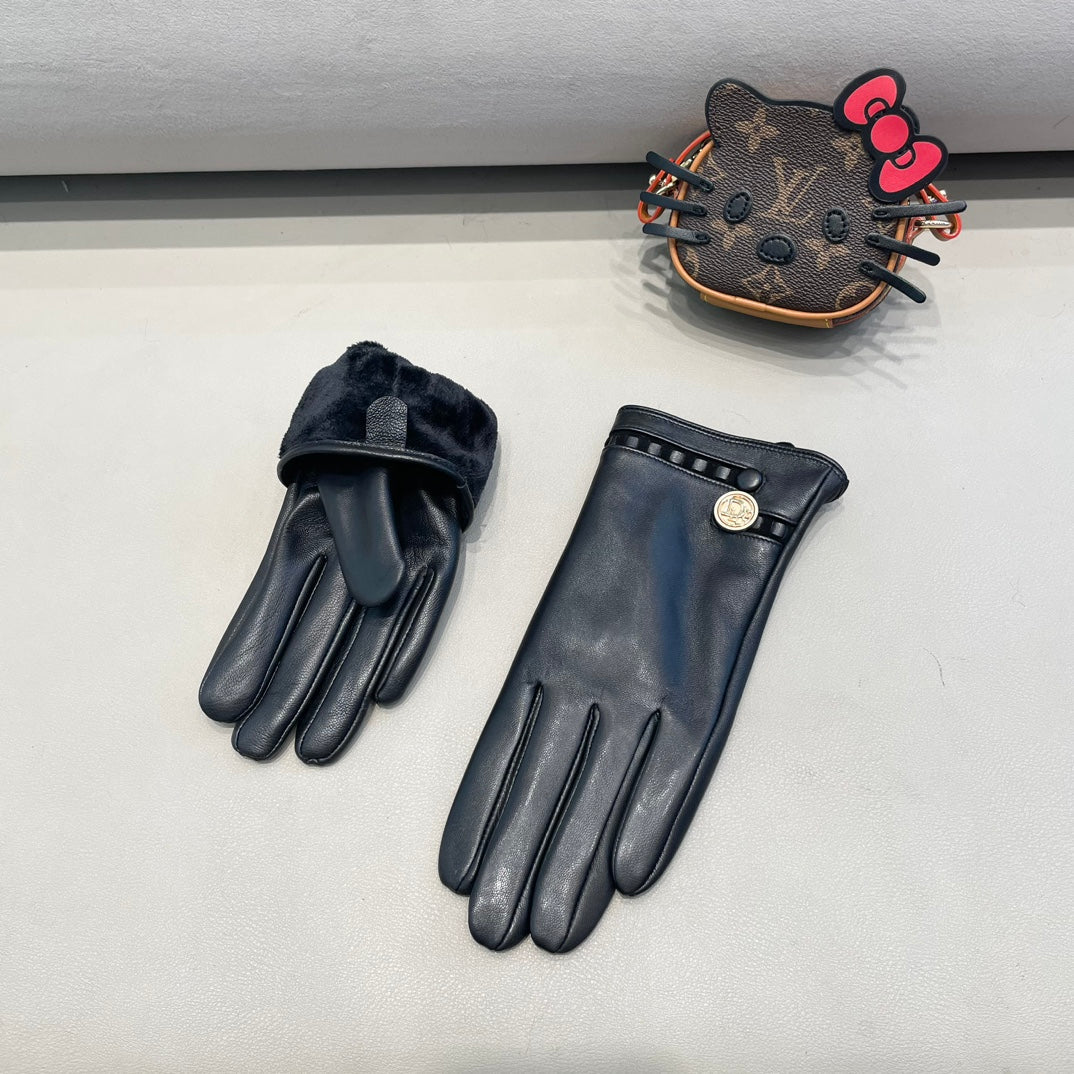 CLASSIC GLOVES IN BLACK LAMBSKIN 355121
