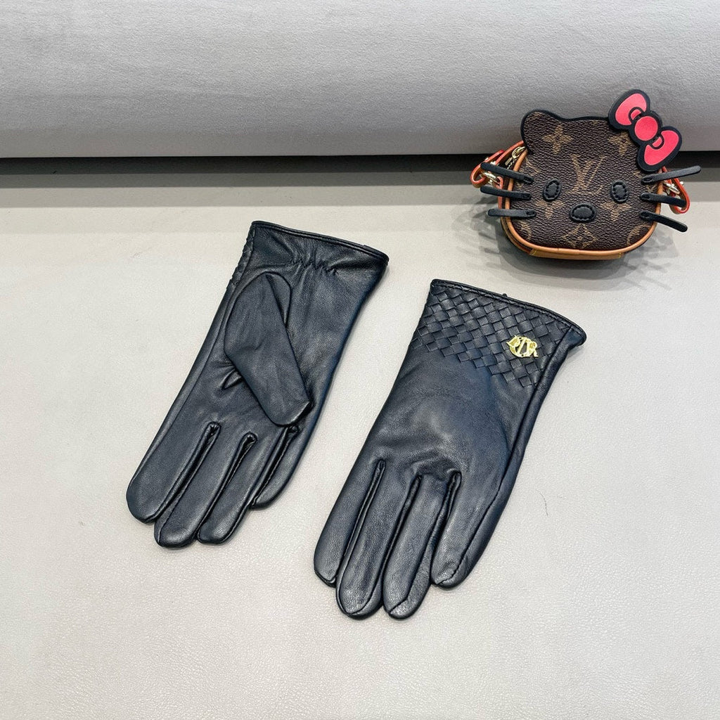 TOUCHSCREEN GLOVES WITH COUPLES EDITON IN BLACK LAMBSKIN 398765