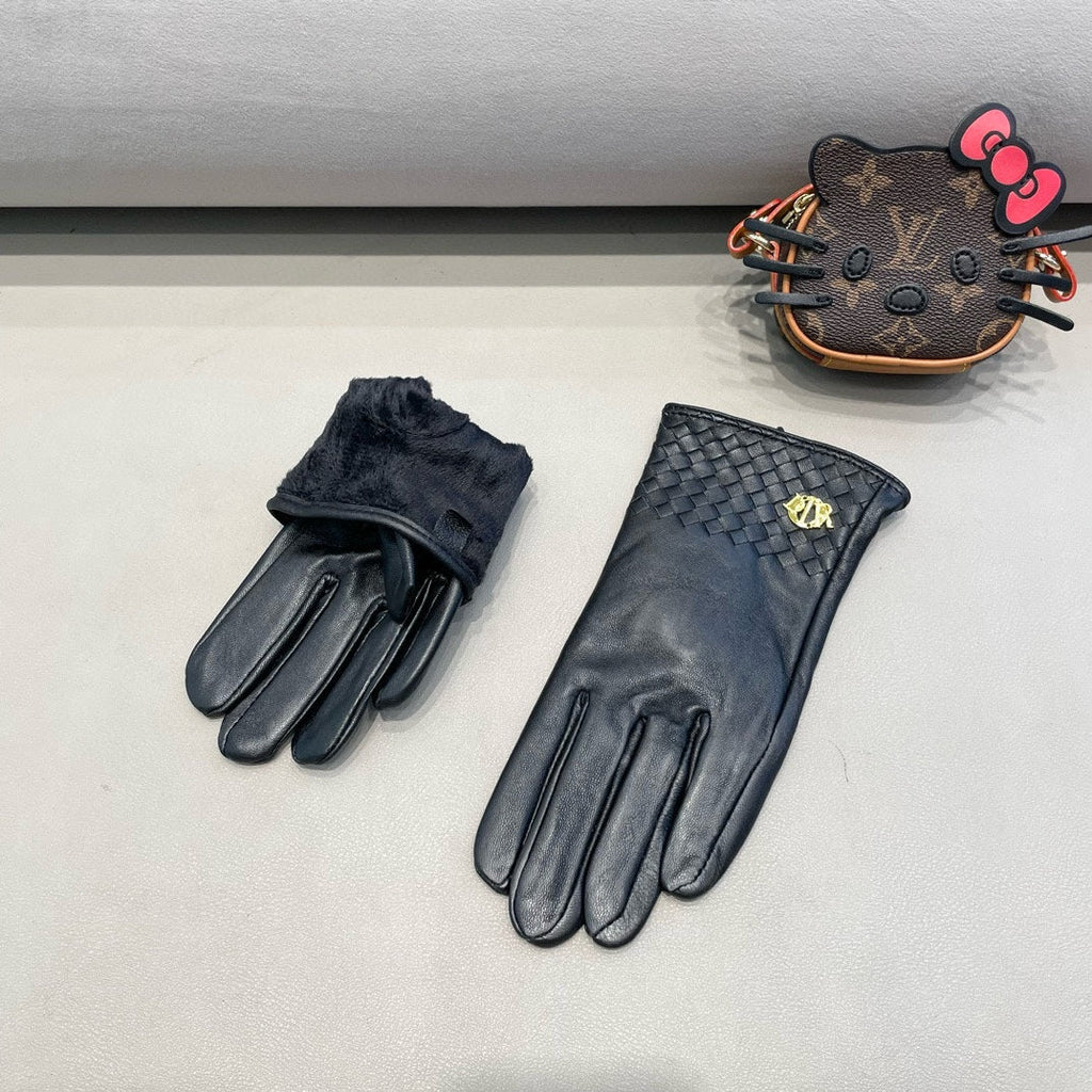 TOUCHSCREEN GLOVES WITH COUPLES EDITON IN BLACK LAMBSKIN 398765