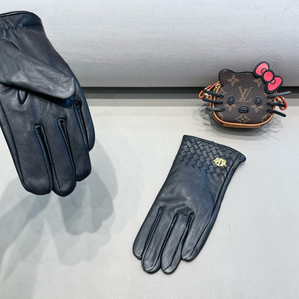 TOUCHSCREEN GLOVES WITH COUPLES EDITON IN BLACK LAMBSKIN 398765