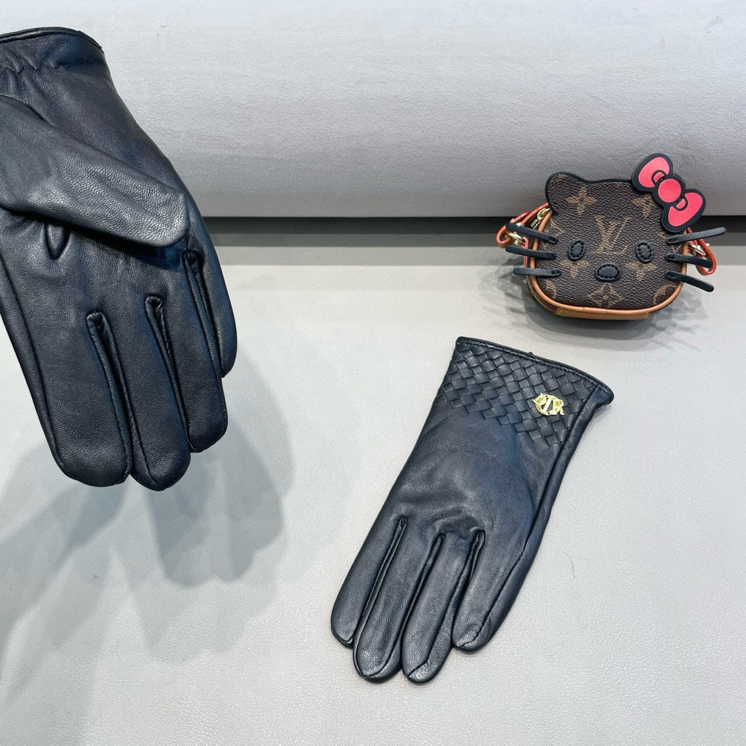 TOUCHSCREEN GLOVES WITH COUPLES EDITON IN BLACK LAMBSKIN 398765