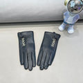 GLOVES WITH BOW IN BLACK LAMBSKIN 423411