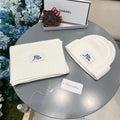 SET CLASSIC SCARF AND HAT IN WHITE RABBIT WOOL 434624