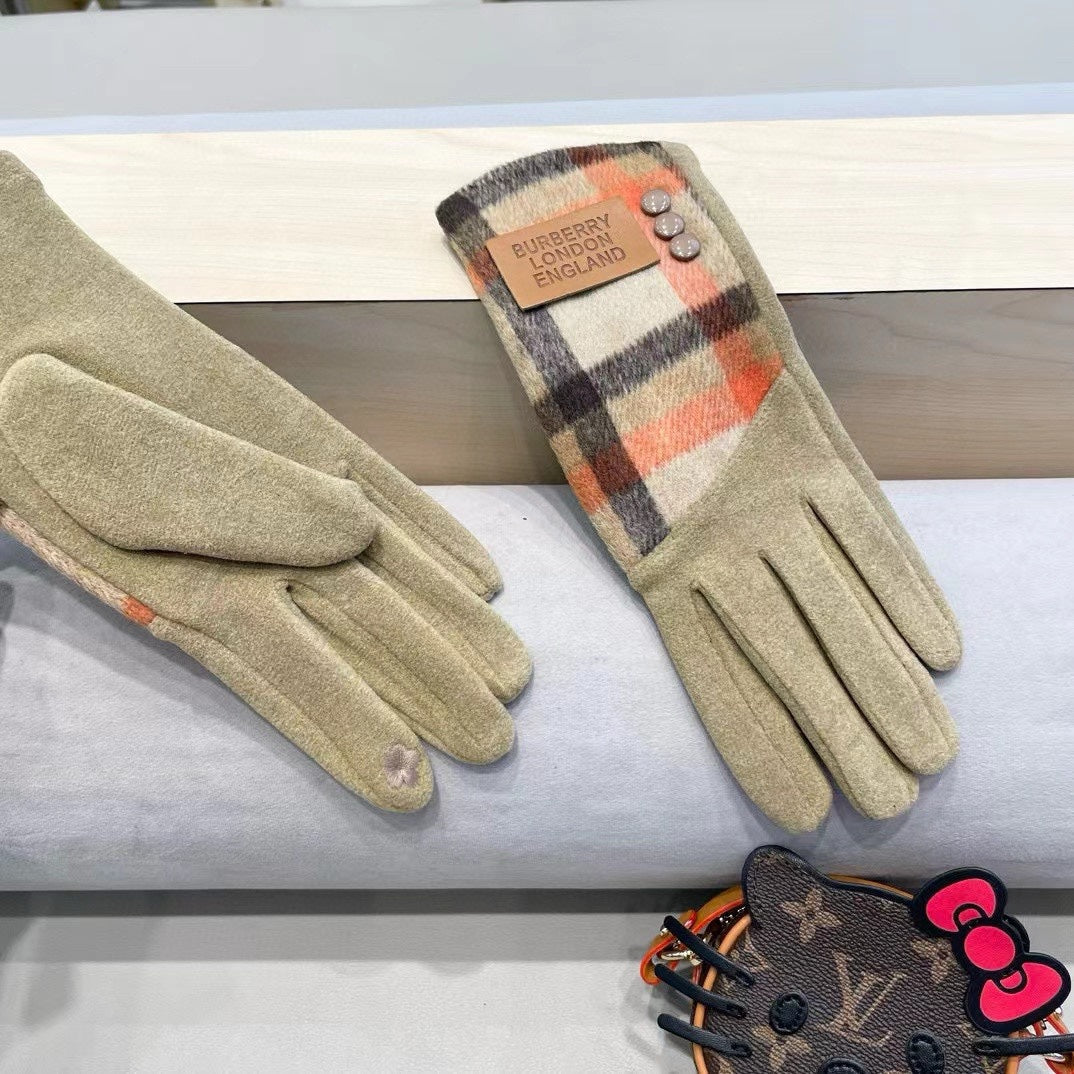 GLOVES IN TORTILLA BROWN MIX COLORFUL WOOL 453749