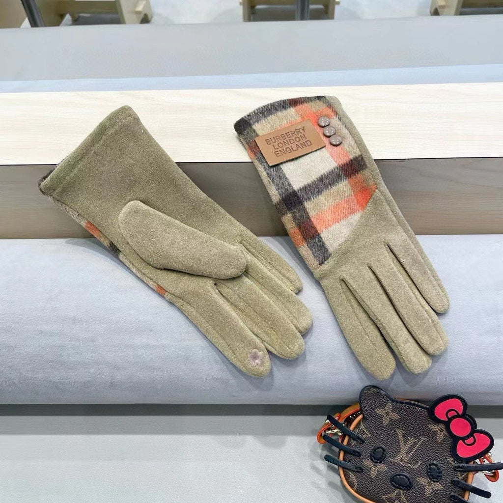 GLOVES IN TORTILLA BROWN MIX COLORFUL WOOL 453749
